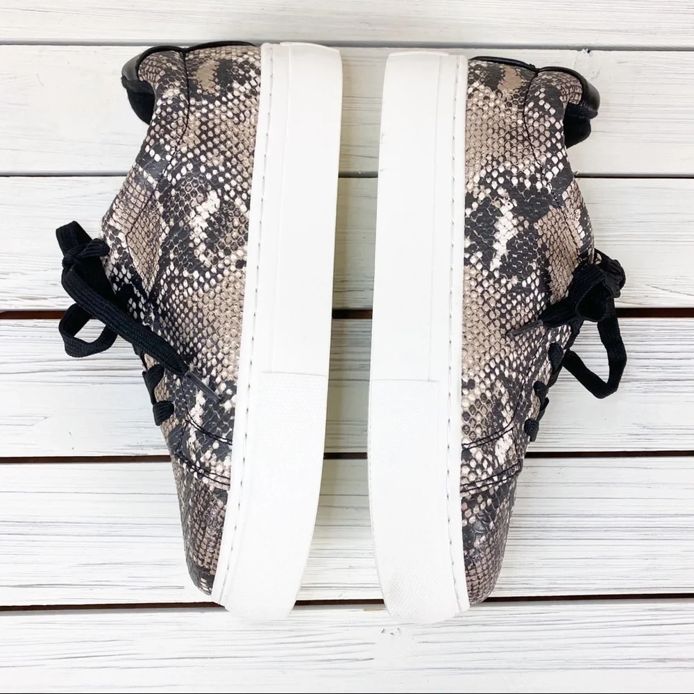 NEW Qupid Faux Snakeskin Chunky Platform Sneakers 8.5